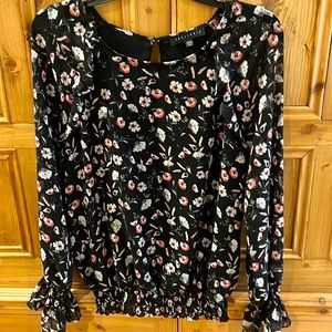 Sanctuary Black Blouse With Floral Design